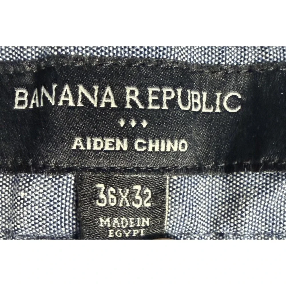 Banana Republic Men's Aiden Slim Fit Chino Pants Navy Blue 36x32 EUC